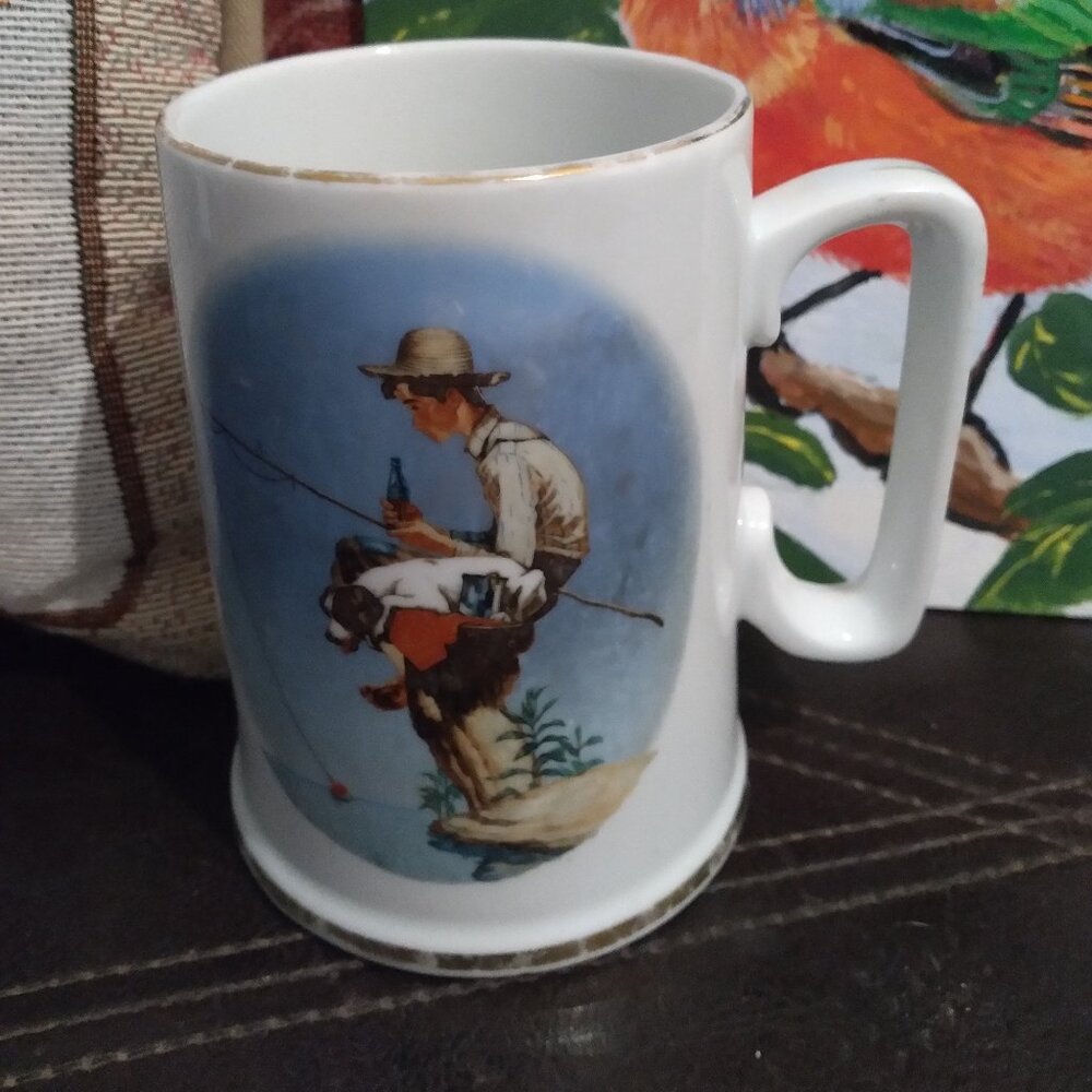 Norman Rockwell Mug 1985 Coca-cola